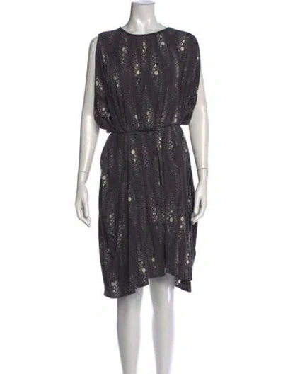 Pre-owned Ulla Johnson Silk Knee-length Dress In Black