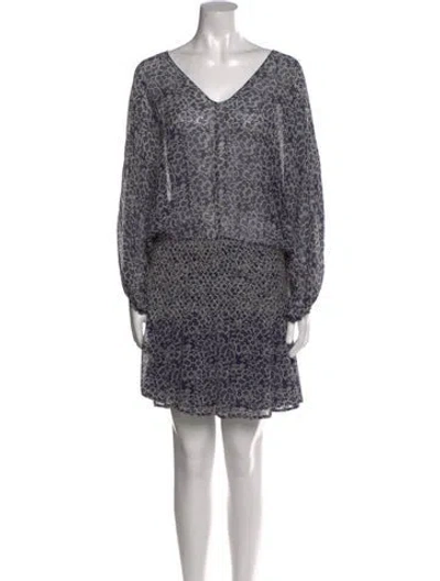 Pre-owned Ulla Johnson Silk Knee-length Dress In Blue