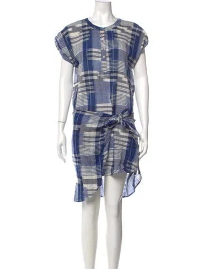 Pre-owned Ulla Johnson Silk Knee-length Dress In Blue