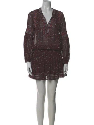 Pre-owned Ulla Johnson Silk Knee-length Dress In Brown