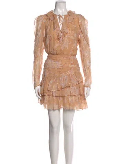 Pre-owned Ulla Johnson Silk Knee-length Dress In Neutral