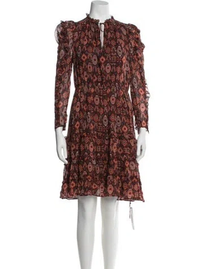 Pre-owned Ulla Johnson Silk Knee-length Dress In Red