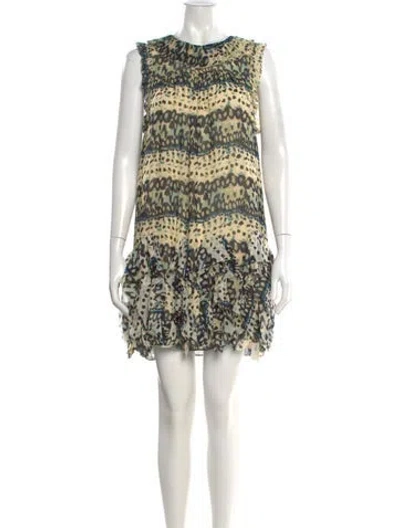 Pre-owned Ulla Johnson Silk Knee-length Dress W/ Tags In Neutral