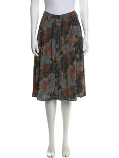 Pre-owned Ulla Johnson Silk Knee-length Skirt In Green