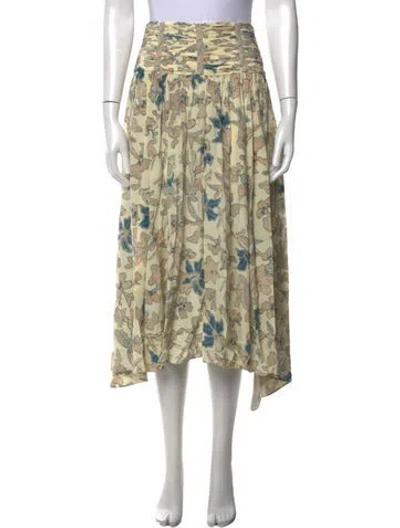 Pre-owned Ulla Johnson Silk Knee-length Skirt In Neutrals