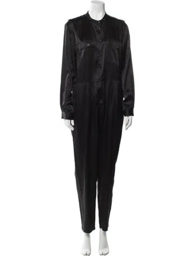 Pre-owned Ulla Johnson Silk Long Dress In Black