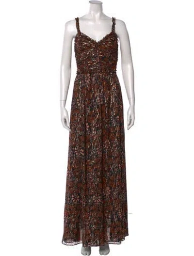 Pre-owned Ulla Johnson Silk Long Dress In Black
