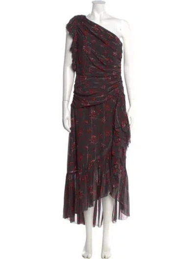 Pre-owned Ulla Johnson Silk Long Dress In Black