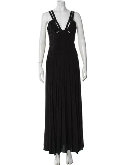 Pre-owned Ulla Johnson Silk Long Dress In Black
