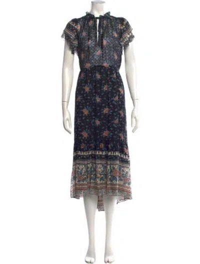 Pre-owned Ulla Johnson Silk Long Dress In Black