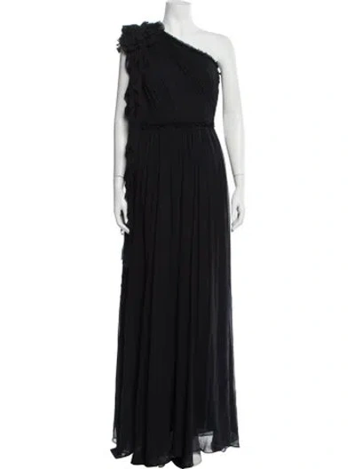 Pre-owned Ulla Johnson Silk Long Dress In Blue