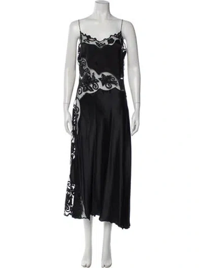 Pre-owned Ulla Johnson Silk Long Dress In Blue