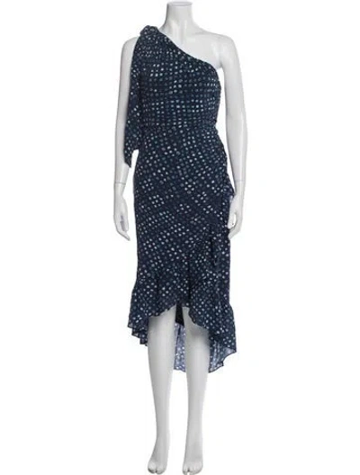 Pre-owned Ulla Johnson Silk Long Dress In Blue