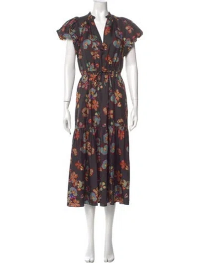 Pre-owned Ulla Johnson Silk Long Dress In Multi