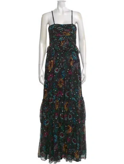 Pre-owned Ulla Johnson Silk Long Dress In Multi