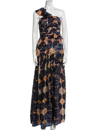 Pre-owned Ulla Johnson Silk Long Dress In Multi