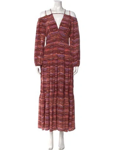 Pre-owned Ulla Johnson Silk Long Dress In Multi