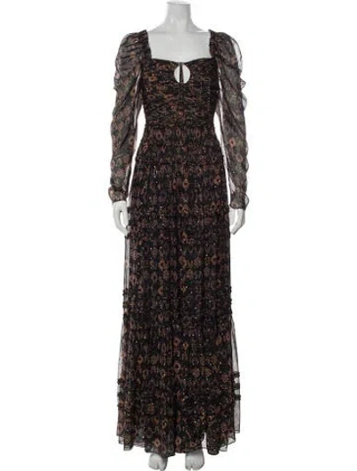 Pre-owned Ulla Johnson Silk Long Dress In Multi