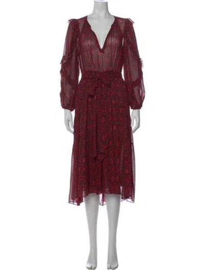 Pre-owned Ulla Johnson Silk Long Dress In Multi