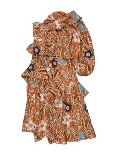 Pre-owned Ulla Johnson Silk Long Dress In Multi