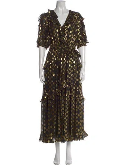 Pre-owned Ulla Johnson Silk Long Dress In Multi