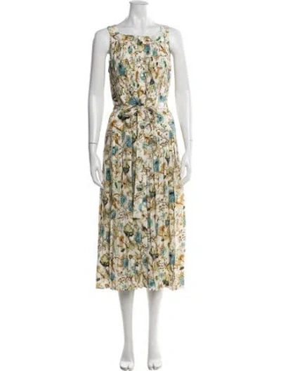 Pre-owned Ulla Johnson Silk Long Dress In Multi