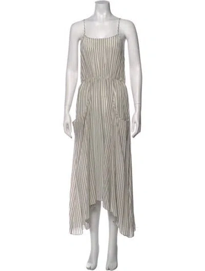 Pre-owned Ulla Johnson Silk Long Dress In Neutral