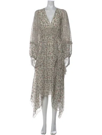 Pre-owned Ulla Johnson Silk Long Dress In Neutral