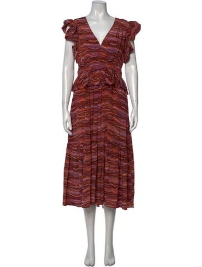Pre-owned Ulla Johnson Silk Long Dress In Neutral