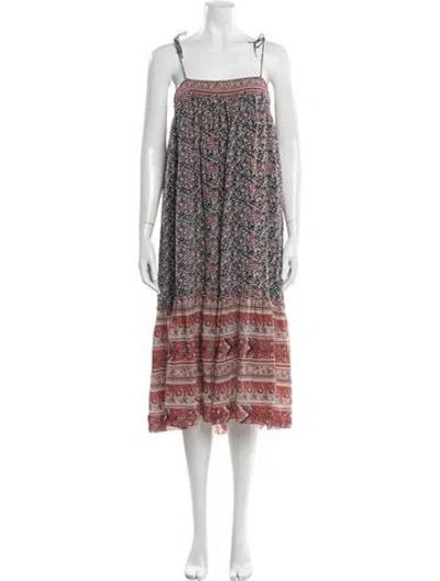 Pre-owned Ulla Johnson Silk Long Dress In Red