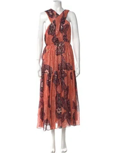 Pre-owned Ulla Johnson Silk Long Dress W/ Tags