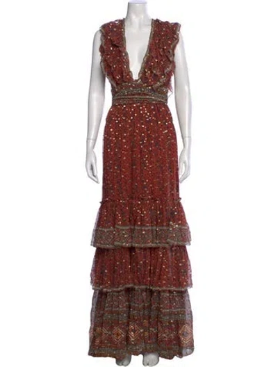 Pre-owned Ulla Johnson Silk Long Dress W/ Tags