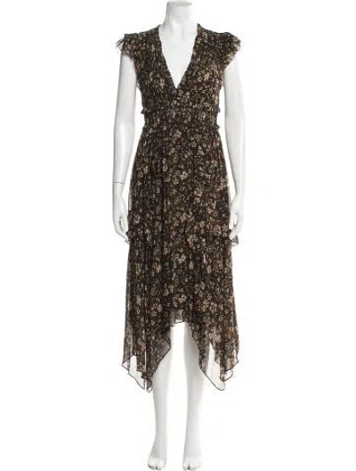 Pre-owned Ulla Johnson Silk Long Dress W/ Tags In Black