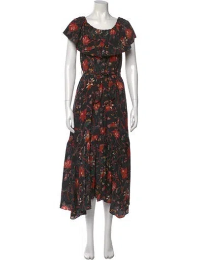 Pre-owned Ulla Johnson Silk Long Dress W/ Tags In Black