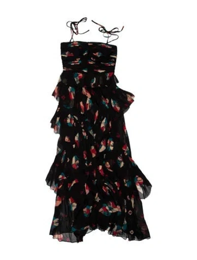 Pre-owned Ulla Johnson Silk Long Dress W/ Tags In Black