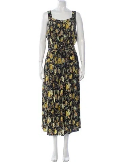 Pre-owned Ulla Johnson Silk Long Dress W/ Tags In Blue