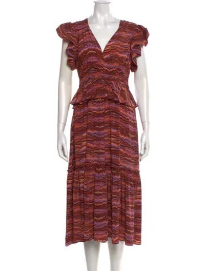 Pre-owned Ulla Johnson Silk Long Dress W/ Tags In Neutral