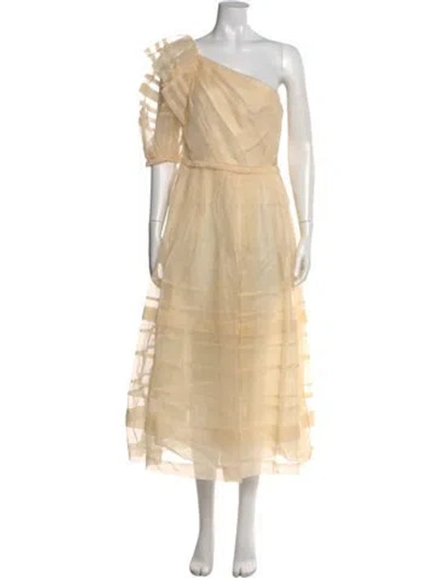 Pre-owned Ulla Johnson Silk Long Dress W/ Tags In Neutral
