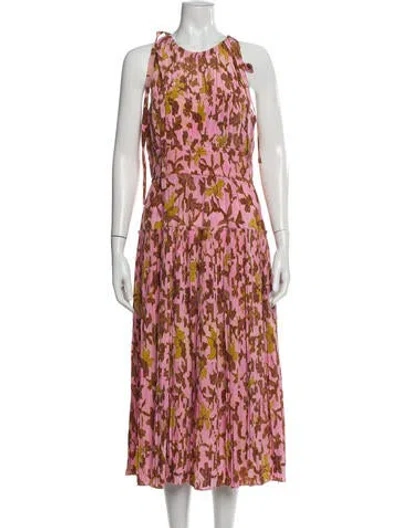 Pre-owned Ulla Johnson Silk Long Dress W/ Tags In Pink