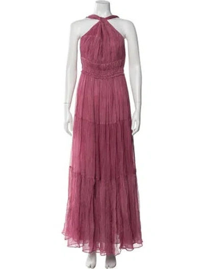 Pre-owned Ulla Johnson Silk Long Dress W/ Tags In Pink