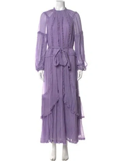Pre-owned Ulla Johnson Silk Long Dress W/ Tags In Purple