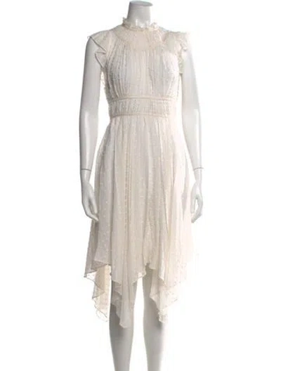 Pre-owned Ulla Johnson Silk Long Dress In White