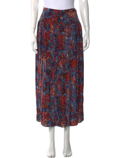 Pre-owned Ulla Johnson Silk Long Skirt W/ Tags In Blue