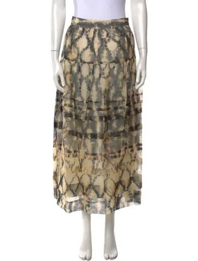 Pre-owned Ulla Johnson Silk Long Skirt W/ Tags In Neutrals