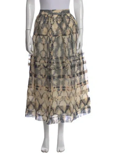 Pre-owned Ulla Johnson Silk Long Skirt W/ Tags In White
