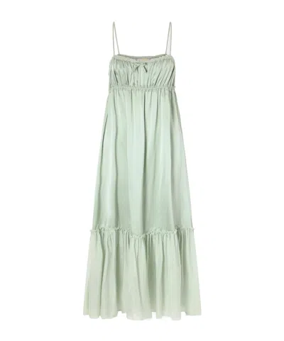 Ulla Johnson Marielle Silk Maxi Dress In Green