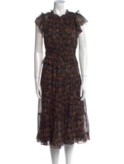 Pre-owned Ulla Johnson Silk Midi Length Dress