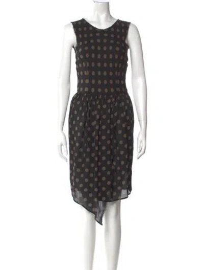 Pre-owned Ulla Johnson Silk Midi Length Dress In Black