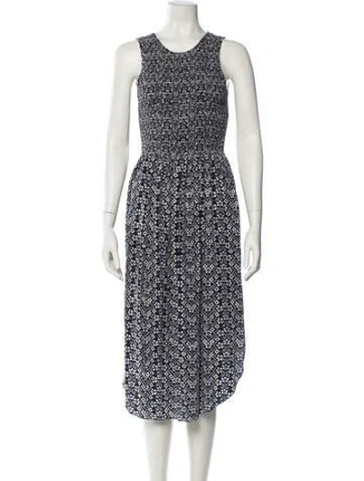 Pre-owned Ulla Johnson Silk Midi Length Dress In Black