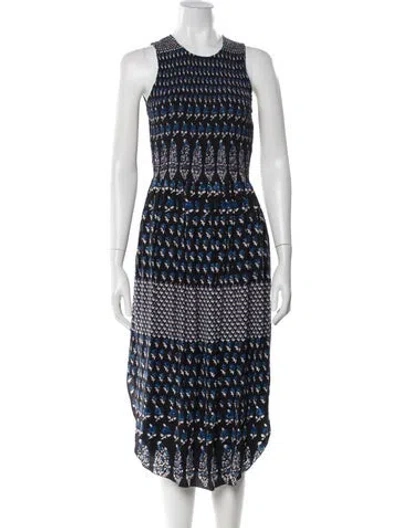 Pre-owned Ulla Johnson Silk Midi Length Dress In Black